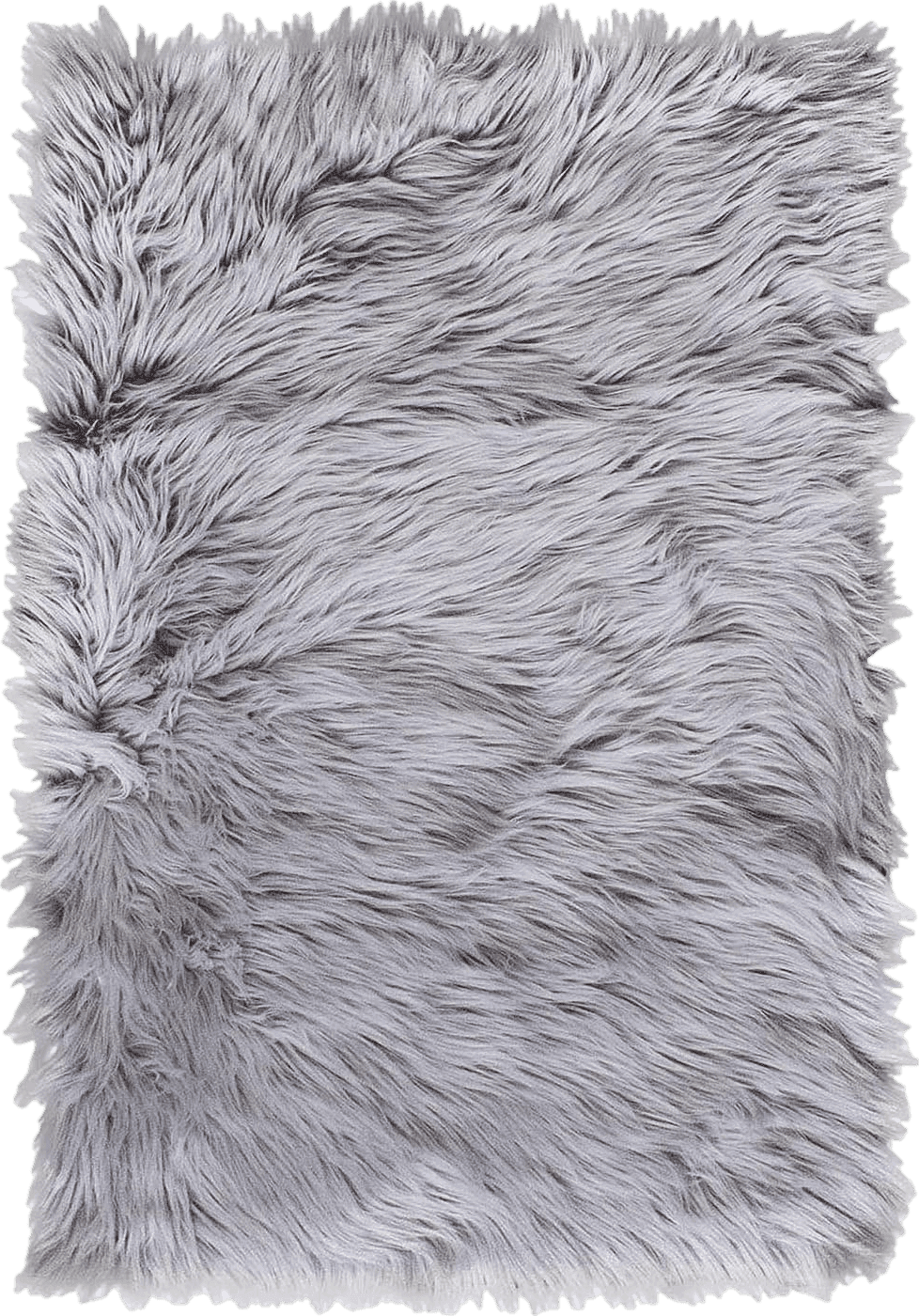 Fluffy Grey Ultra Soft & Fluffy Faux Sheepskin Rug