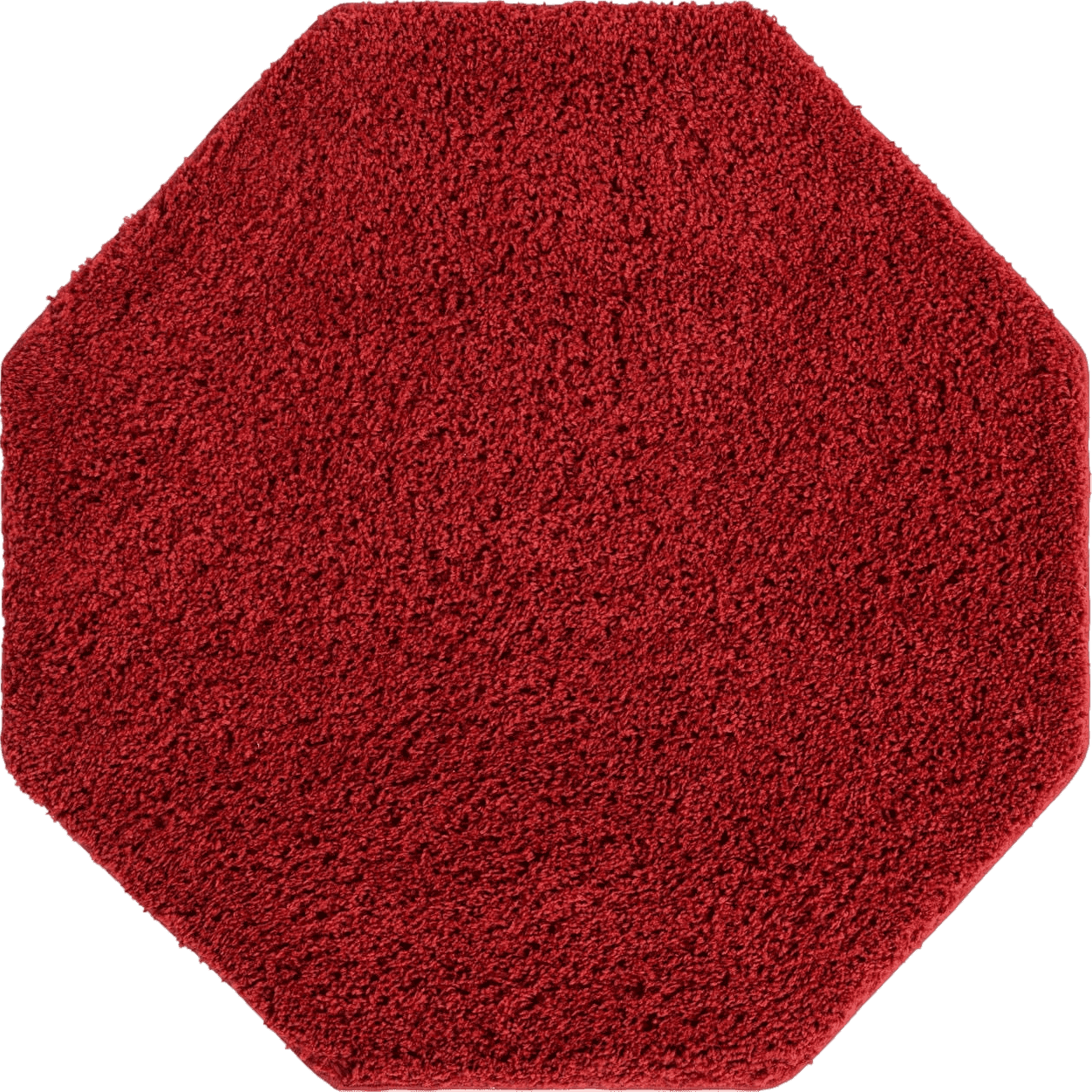 Red Everyday Shag Rug 4 Ft Octagon
