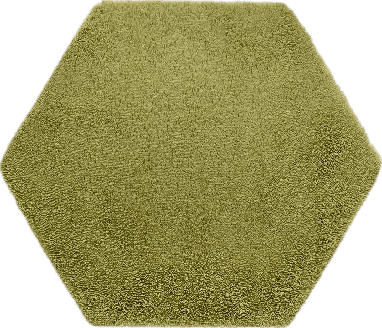 Fluffy Green 4.6 ft, Green fluffy rug