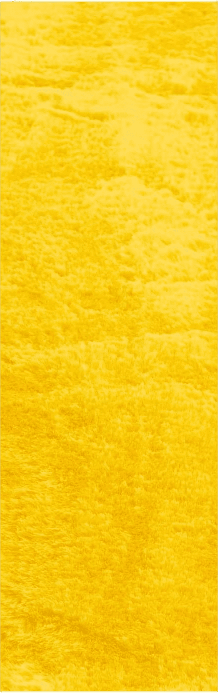Fluffy Yellow Yellow, 2 x 6 Feet fluffy rug
