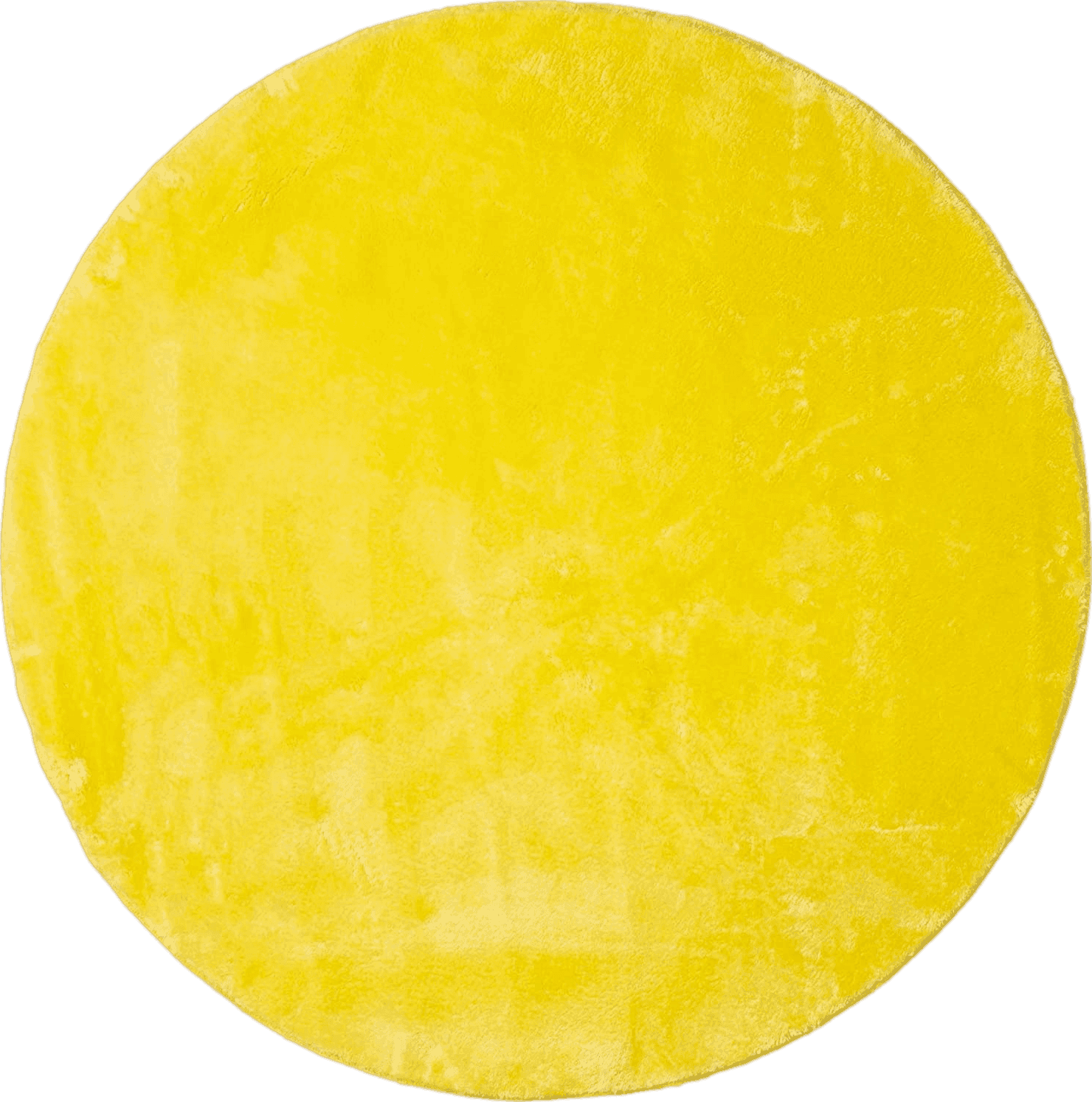 Fluffy Yellow Yellow ,5 x 5 Feet fluffy rug