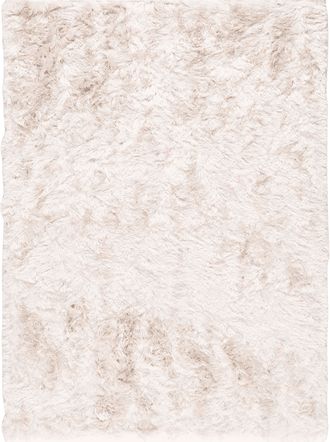 6x9 6' x 9' Ivory fluffy rug