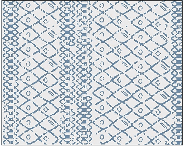 Geometric Blue Boho Rug for Living Room 8x10 Area Rugs