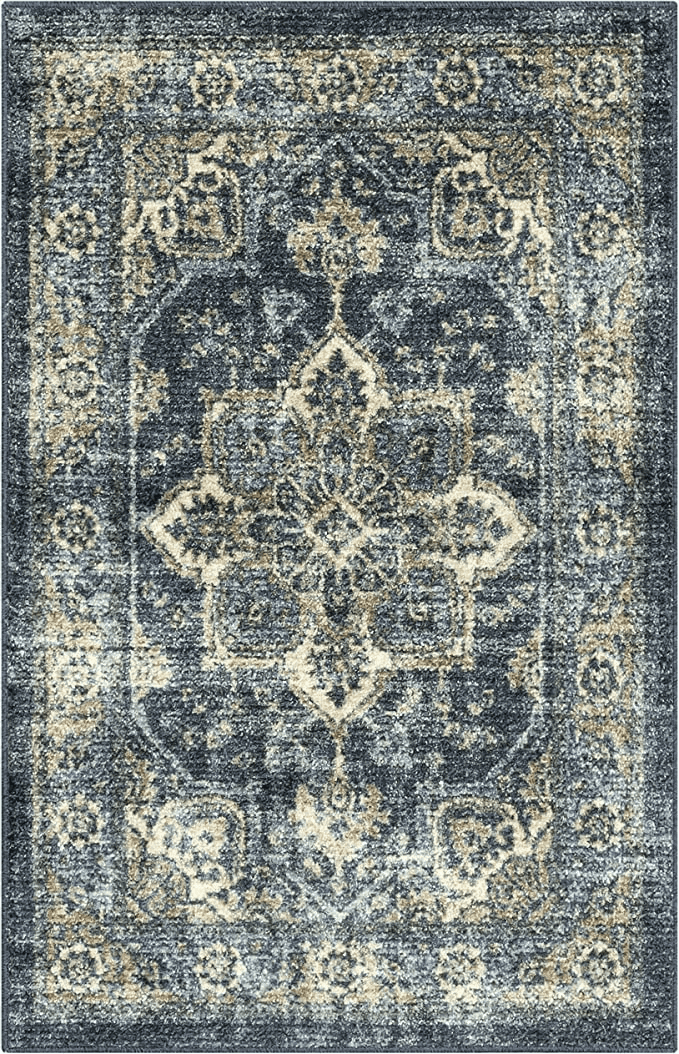 Bohemian Blue Maples Rugs Ava Traditional Tapestry Kitchen Rug