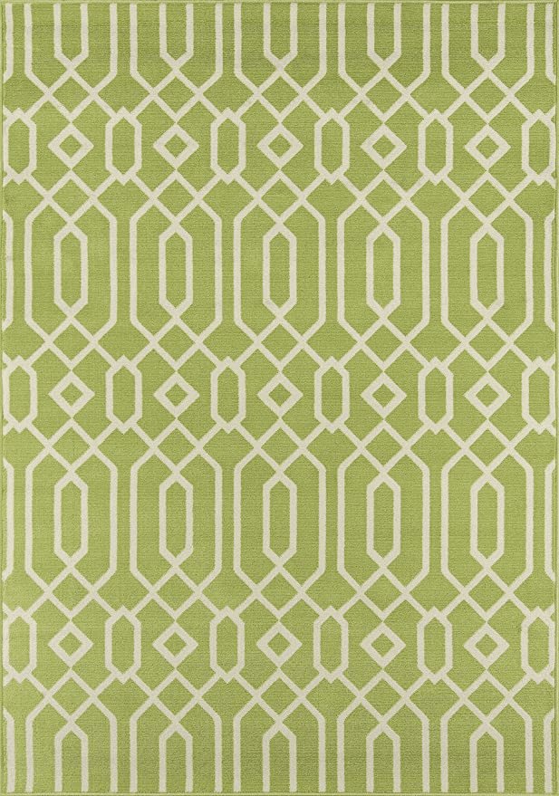 Geometric Green Momeni Rugs