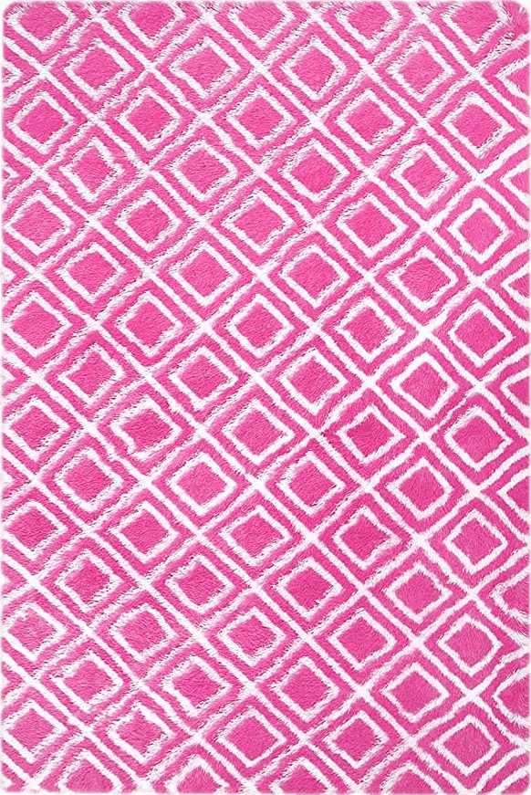 Geometric Pink Soft Area Rugs for Bedroom Living Room