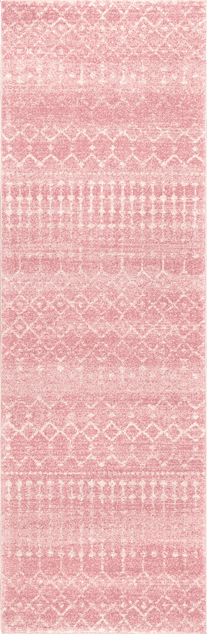 Bohemian Pink nuLOOM Moroccan Blythe Runner Rug, 2' 6" x 6', Pink