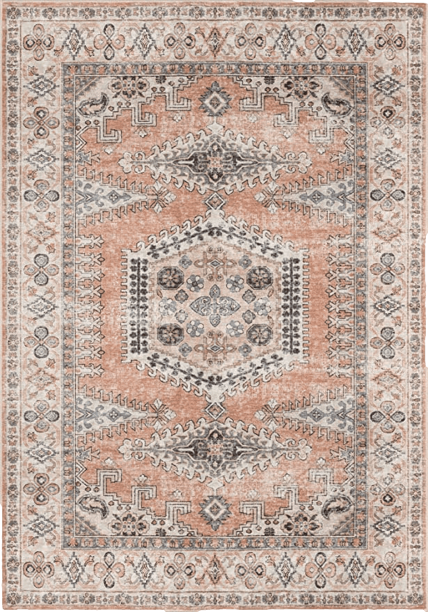 Bohemian Pink Ultra-Thin Antique Collection Area Ru