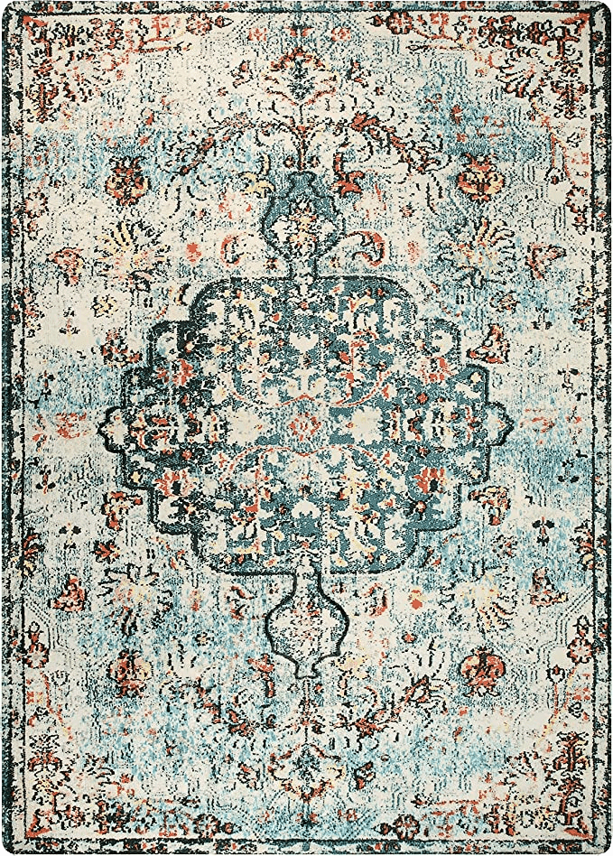 Bohemian Floral Medallion Area Rug