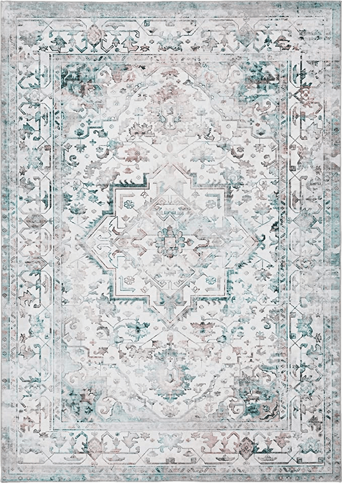 Traditional Persian Rug with Rubber Backing