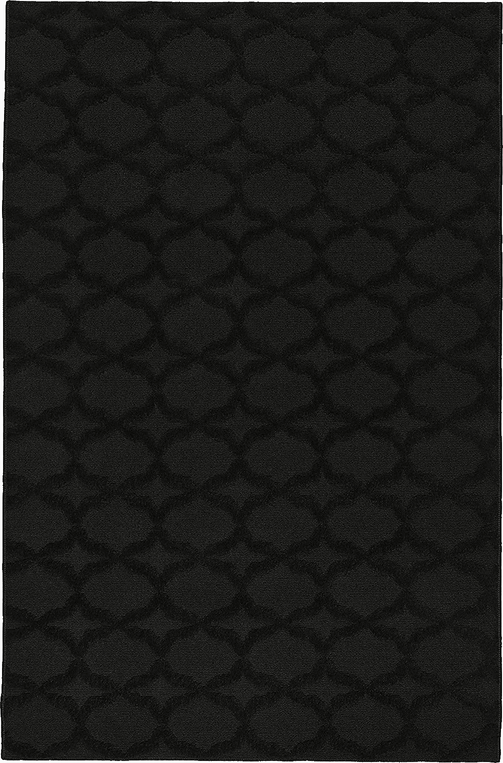 Outdoor Black Black Casual Stain Resistant, Non Slip Bedroom, Living Room, Home Office, Dining Room Area Rug