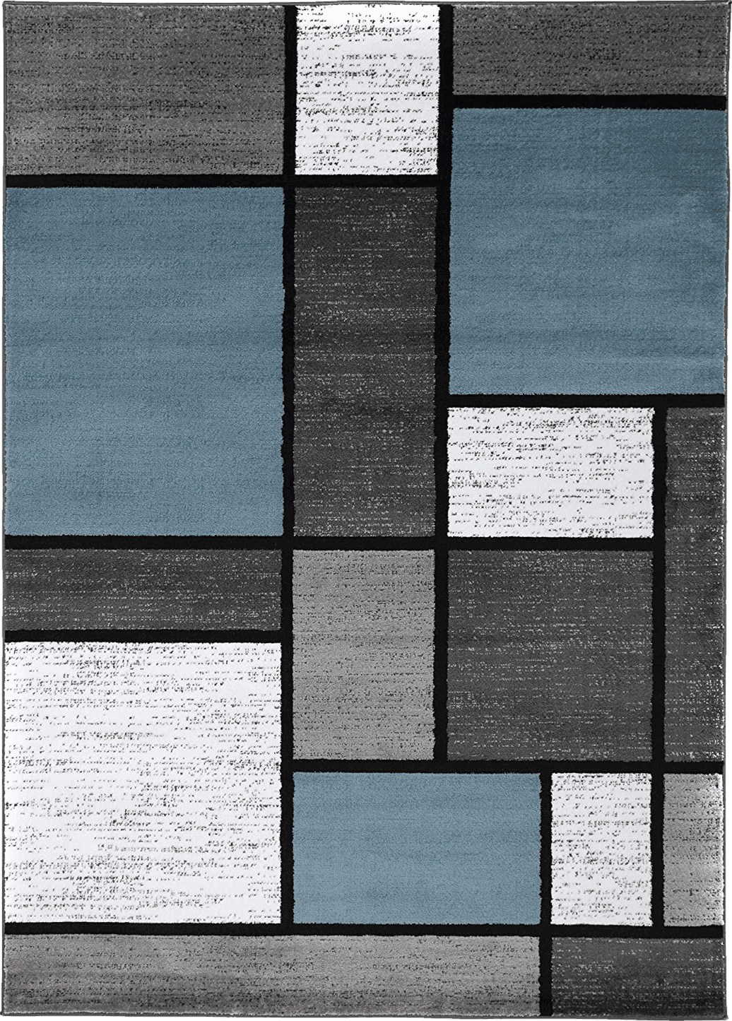 Area Grey 8x10 ‎Blue Stain-resistant ‎Kitchen, Bedroom, Living Room ‎Area Rug