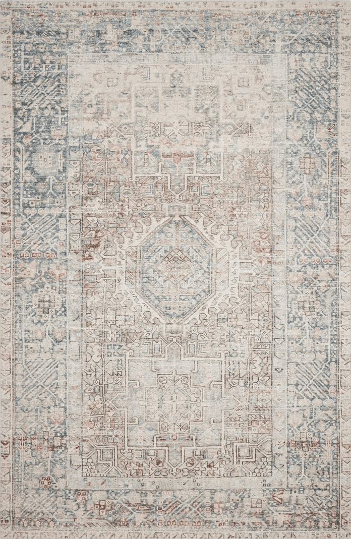 ‎Natural / Ocean ‎Traditional and Distressed Design Living Room ‎Area Rug