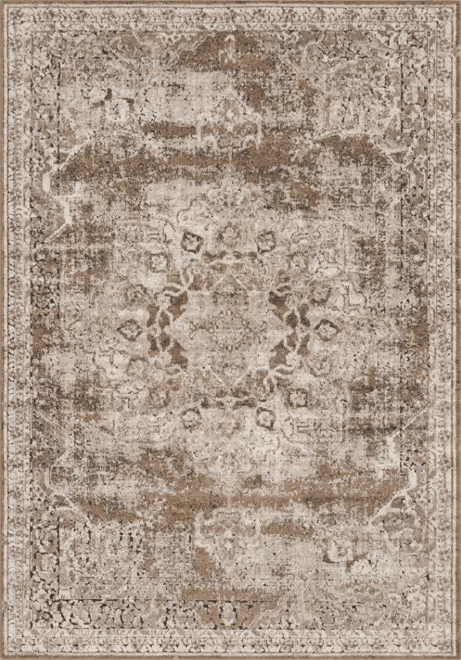 Cara Border Kakhi Area Rug Sand & Stable Rug Size: Rectangle 4' x 6'