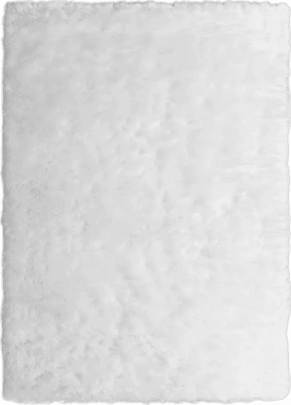 Mikaeel Faux Fur True White Area Rug Mercer41 Rug Size 3' x 5'