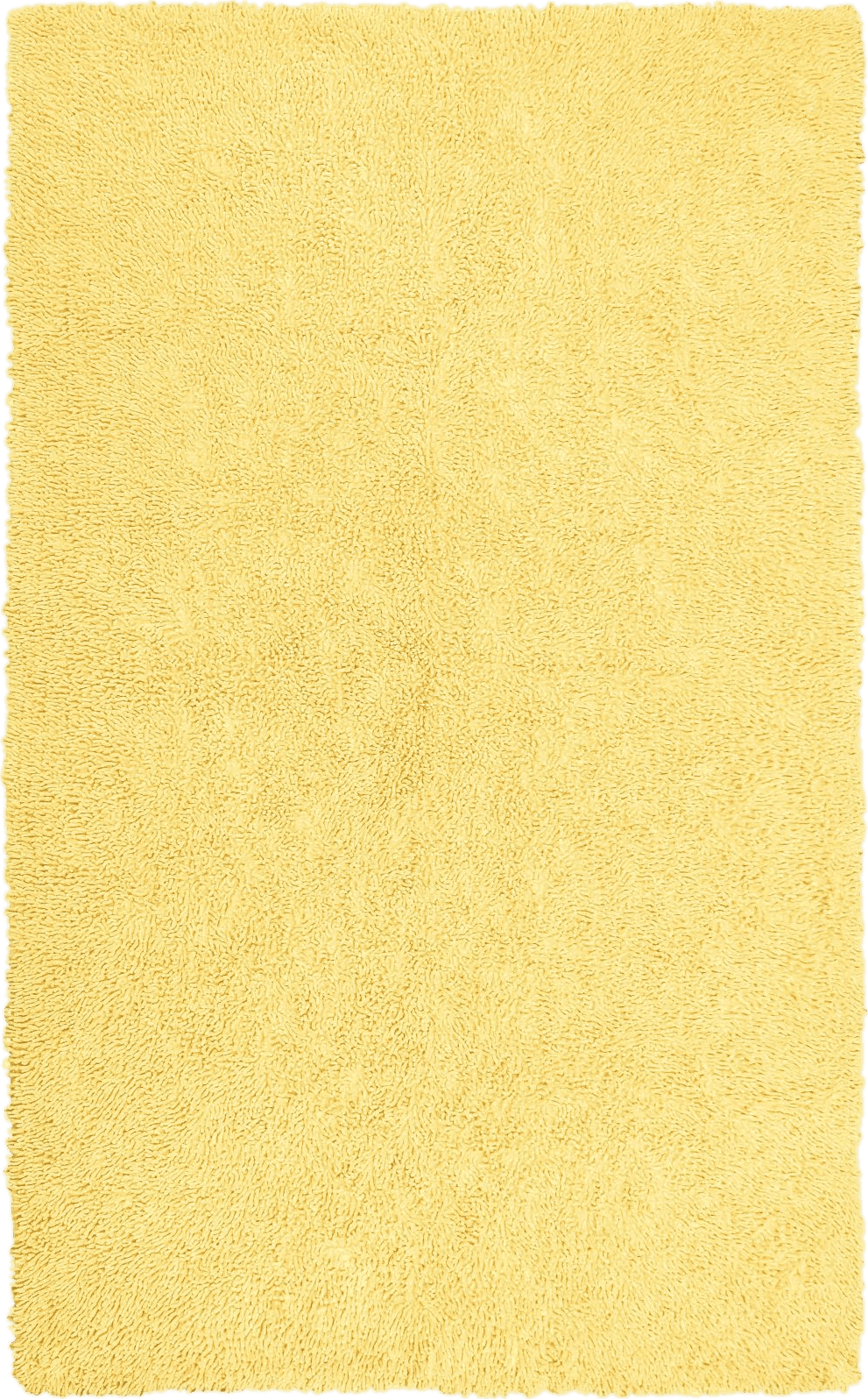 Fluffy 6x9 Yellow 21x34" Shagadelic Chenille Twist Rug- Shag