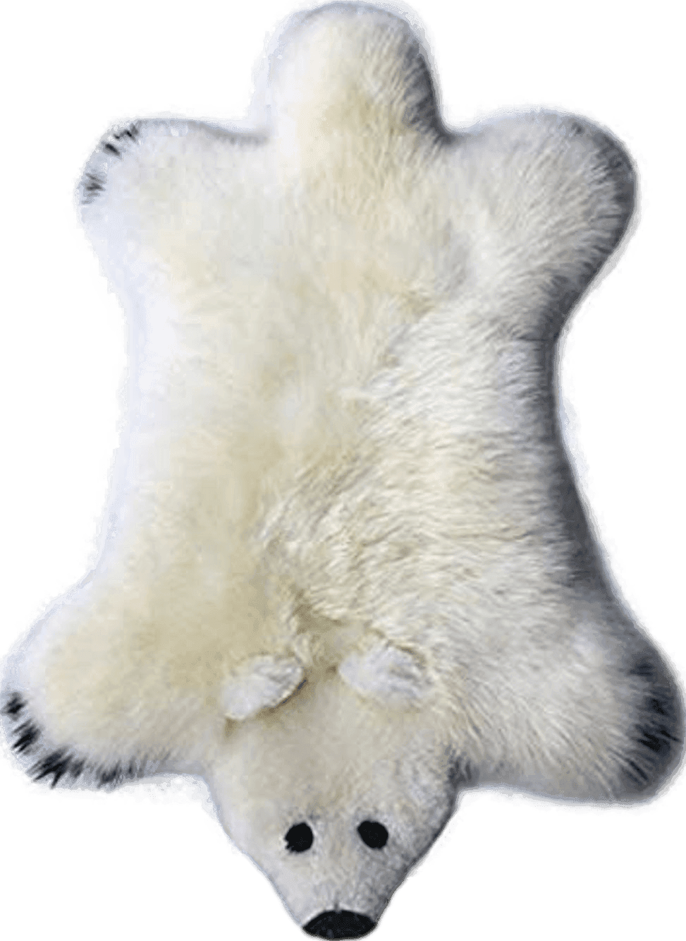 Bear Skin Gracefur Australia Sheepskin Rug Super Soft Cuddly Bear Design Area Rug for Children's Room and Living Room Decorative Carpet Single Pelt (White Bear Rug)