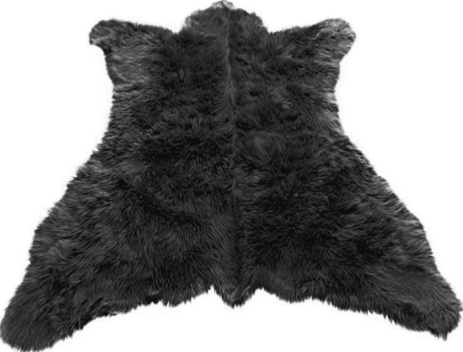 Bear Skin Faux Fur Bearskin Rug, Realistic Shag, Area Rug, Faux Sheepskin, Carpet, Lodge Rug, Cabin Rug, Soft Fur with Real Bonded Suede Back, Hand Made in America