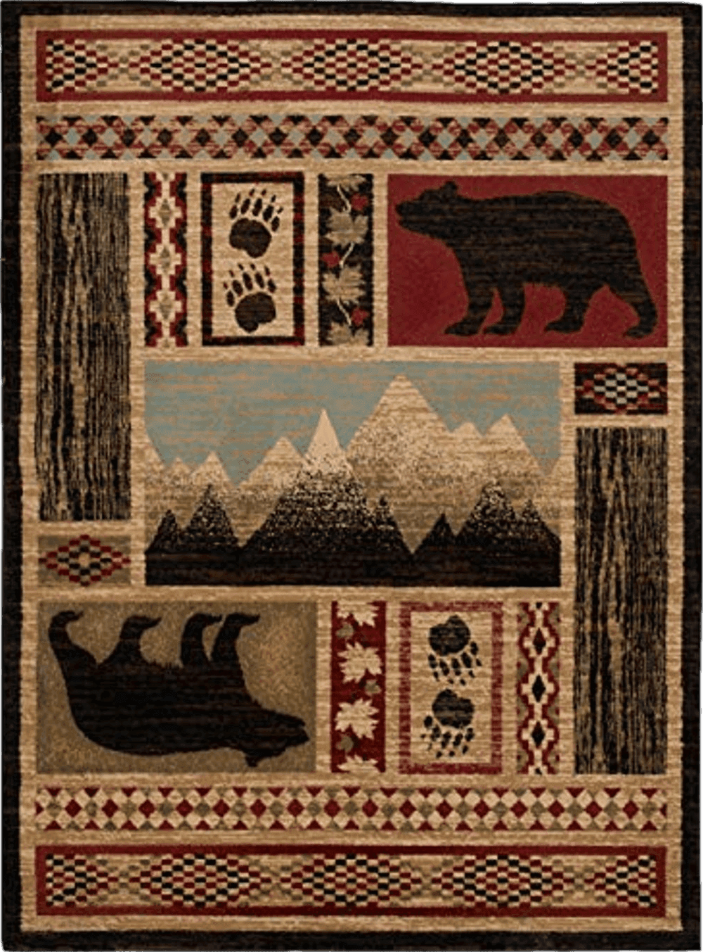 Bear Skin Mayberry Rugs Aspen Area Rug, 2'3"x3'3", Multicolor