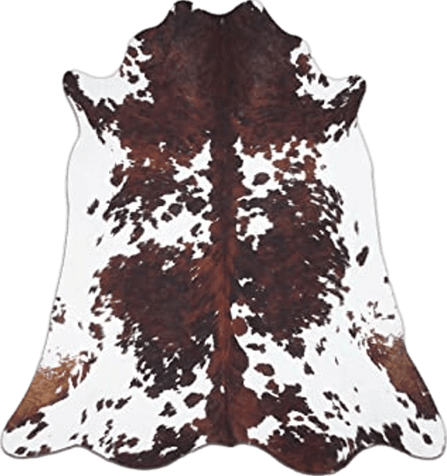 Faux fur Guyi Rare Faux Cowhide Rug Large Cow Hide Rug 5.2X4.6 Feet Rustic Chic Western Rugs for Bedroom Living Room Dining Room Brown Animal Rugs Cow Print Non Slip Cow Area Rugs