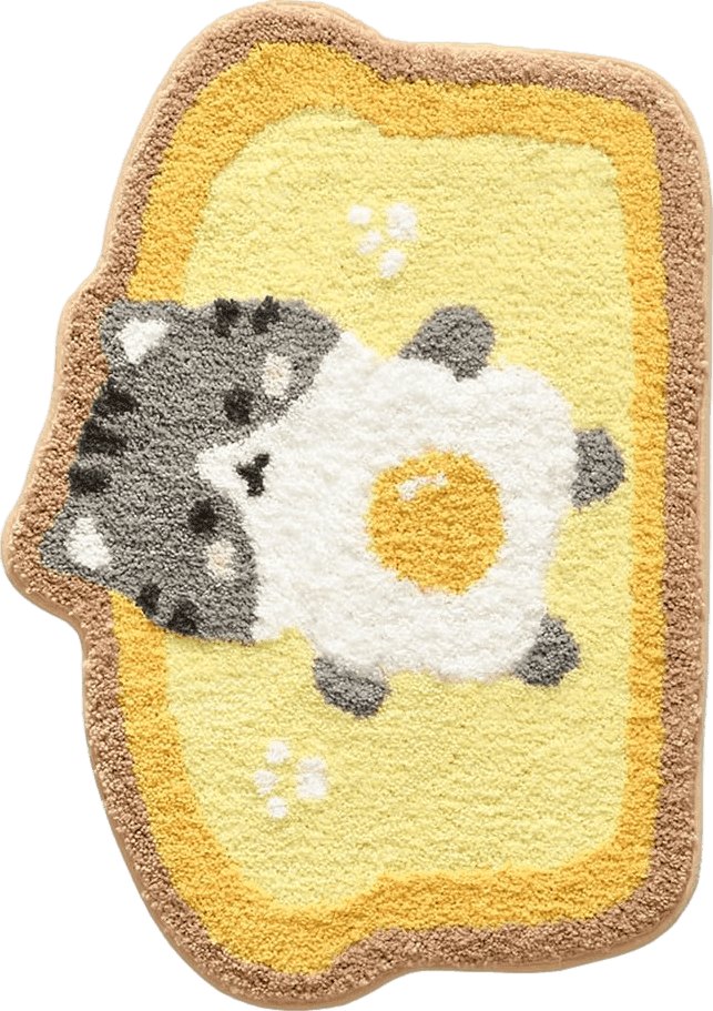 Pokemon Molesun Toast Bathroom Rug 18" x 26" Non Slip Bath Mat Soft Shower Rug Plush Microfiber Water Absorbent Thick Shaggy Floor Mats, Machine Washable, Cat