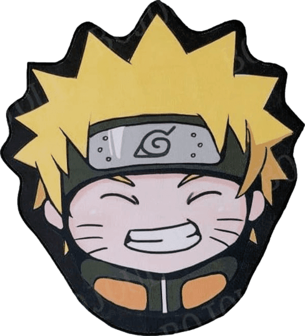 Naruto Anime Rug Cartoon Shape Carpet, Non Slip Ultra Soft Rugs Decor for Bedroom Living Room, Cartoon Character Personalized Small Rugs, 100x91cm