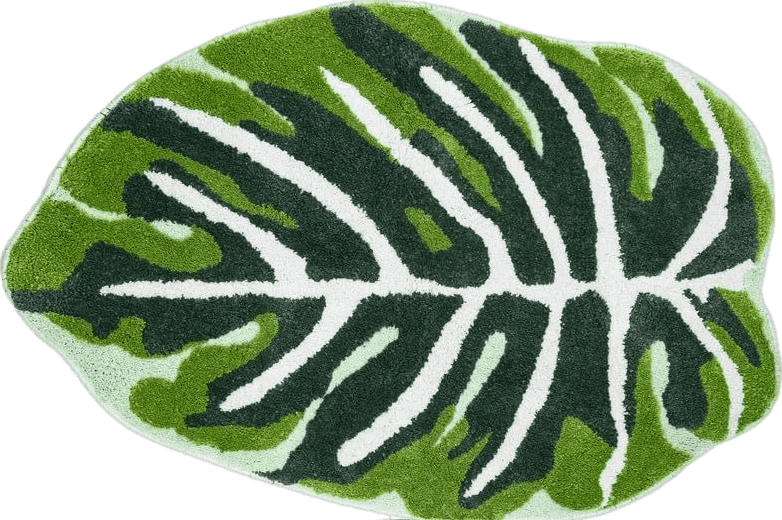 Pokemon NOTASA Kids Rug Green Leaf Area Rug for Nursery Cute Bath Mat Non Slip Small Preppy Carpet for Bedroom Bathroom Children Playroom Boho Home Decor Washable 2'x2.6'