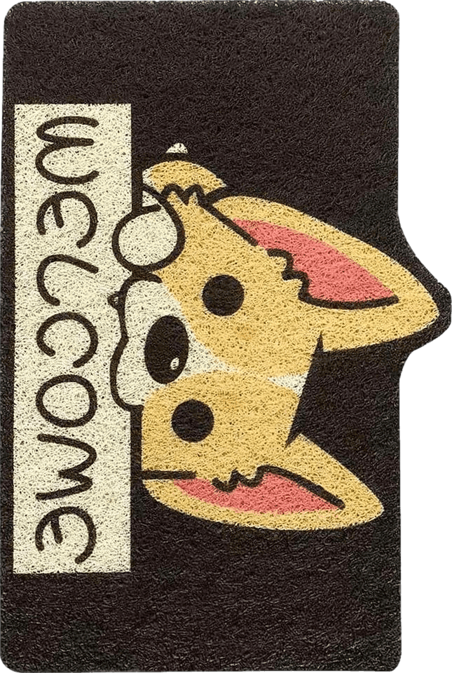 Outdoor Multicolor Longwuny Door Mat, Durable Outdoor Doormat, Stylish Cartoon Design, Non-Slip, Soft and Elastic, Welcome Mat Outdoor is Suitable for Outdoor Doors, Entrances, Indoors (Yellow Puppy)