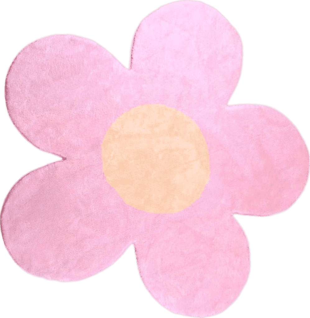 Yoodly Flower Rug, 40 inches – Machine Washable, Ultra Soft, Nonslip – Cute for Kid’s Room, Bathroom, Girl’s Room, Dorm Room, Nursery, Bedroom, Bathroom, or Playroom