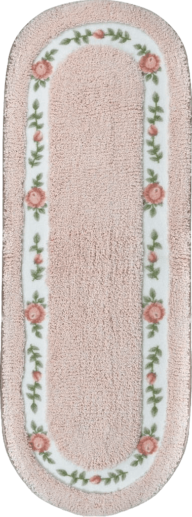 Rose Flower Area Rugs for Living Room Bedroom Non Slip Door Mat Ultra Soft Washable Rug Absorbent Bath Rug Floor Mat Carpet Kitchen Mat 17.71x49.21 Inch Pink