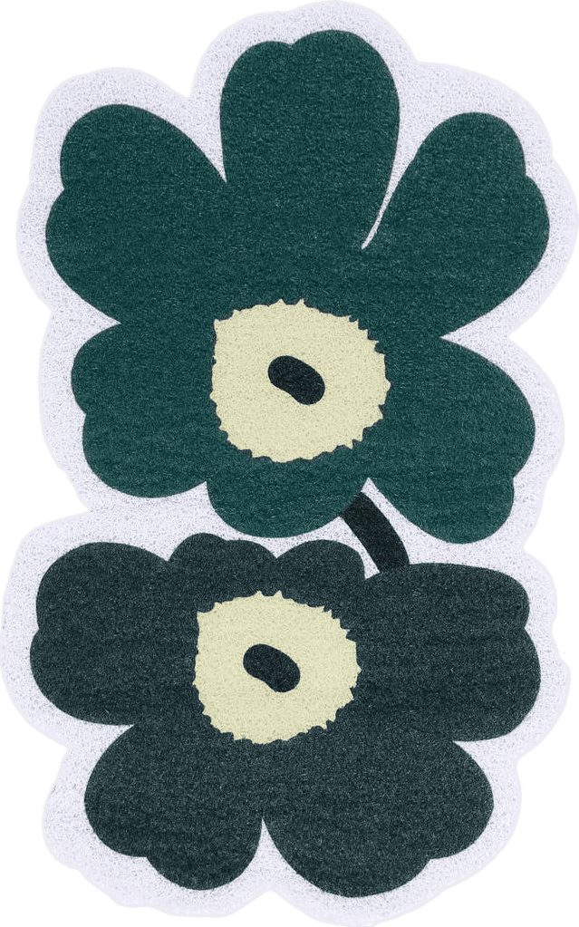 Flower Shape Bath Mats Green Shower Tub Mat Non Slip PVC Loofah Bath Mat Rug for Kitchen 50X80 cm