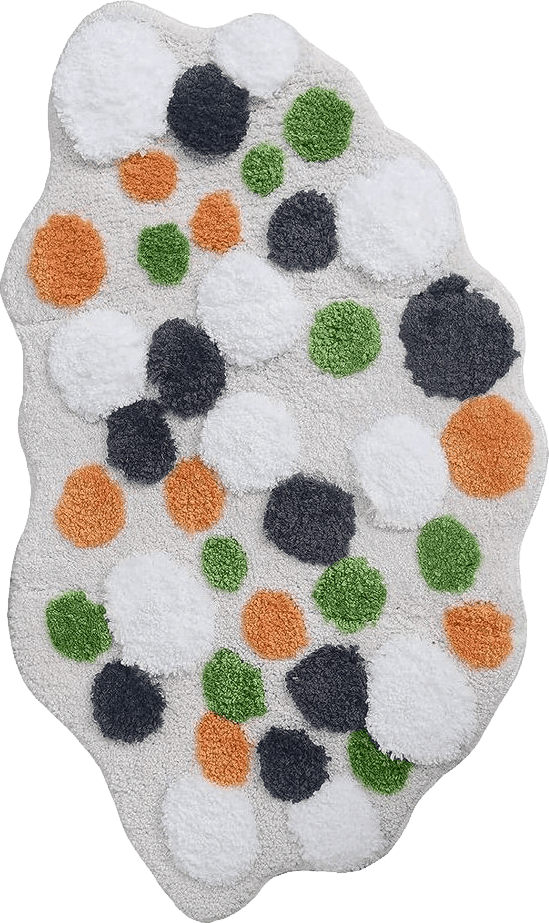 Moss Luxixiry Moss Bath Mat, Colorful Funny Bathroom Rug Soft Tufted Bathroom Shower Decor, 31.5"x19.5"