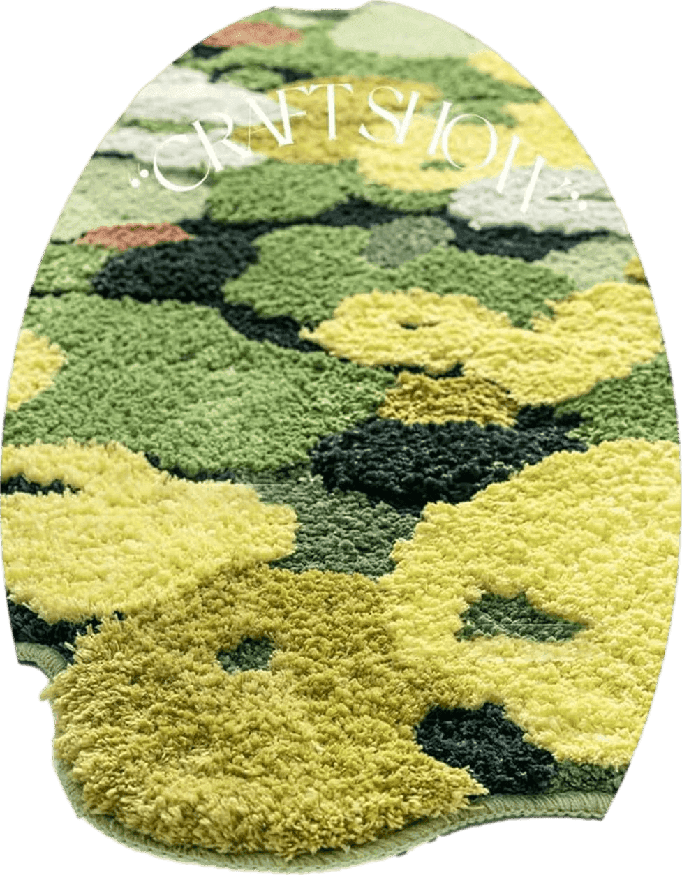 KRYCRHIA Moss Rug Green Grass Shag Bathroom Rug 3D Stereo Shaggy Irregular Rug Non Slip Washable Absorbent Indoor Shower Mat Doormat for Bedroom Bedside Living Room Home Aesthetic Decor (80 * 120cm)