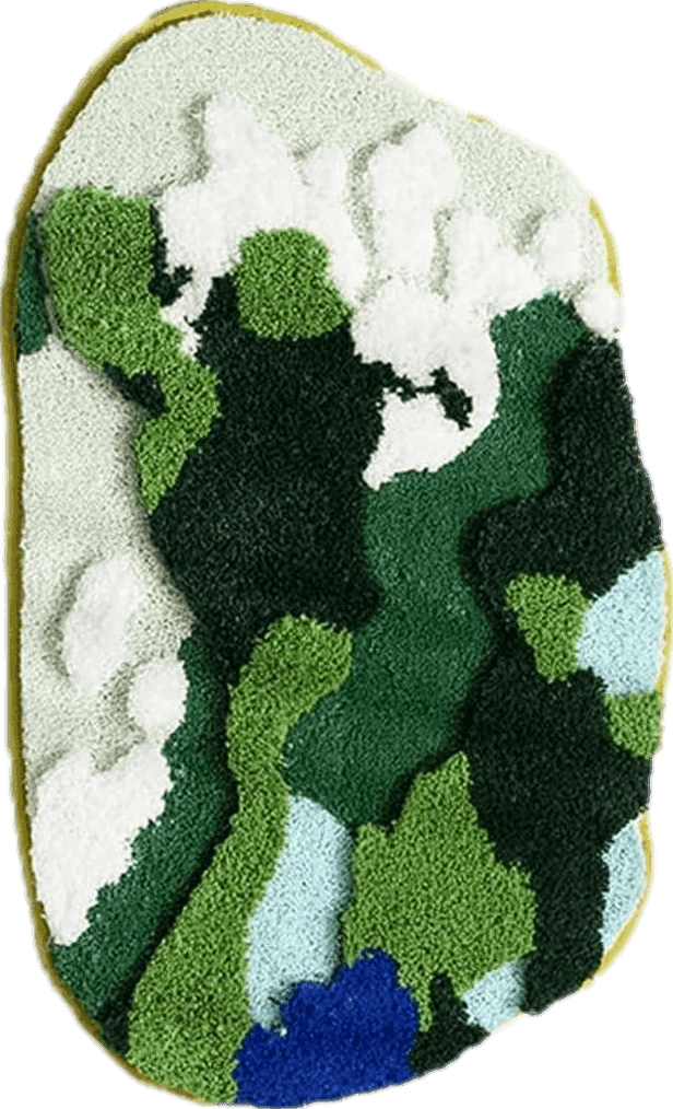 Moss Beyond Your Thoughts Cute 3D Moss Rug Soft Shaggy Absorbent Non-Slip Carpet for Bathroom Machine Washable Floor Carpet