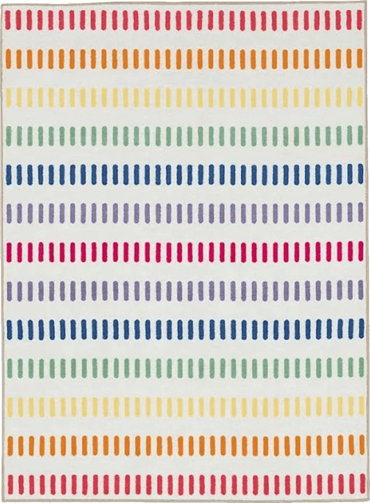 Rainbow Gap Home Kids Ombre Lines Area Rug, Rainbow, 5'2"x7'