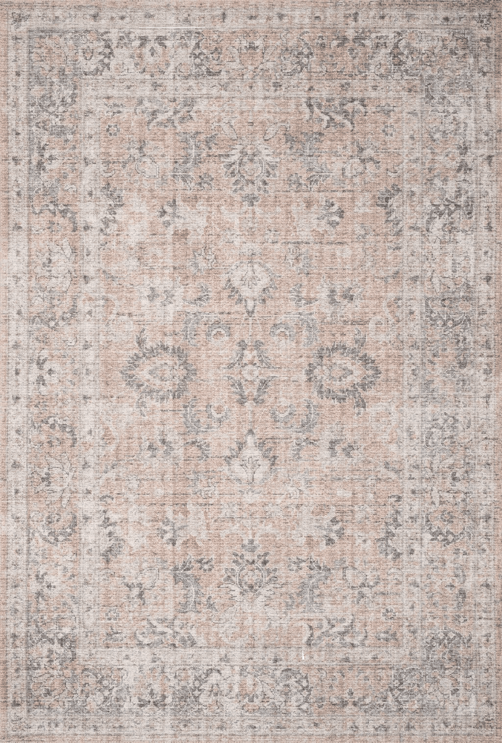 LOLOI II Skye Blush/Grey 5 ft. x 7 ft. 6 in. Traditional Polyester Pile Area Rug ...