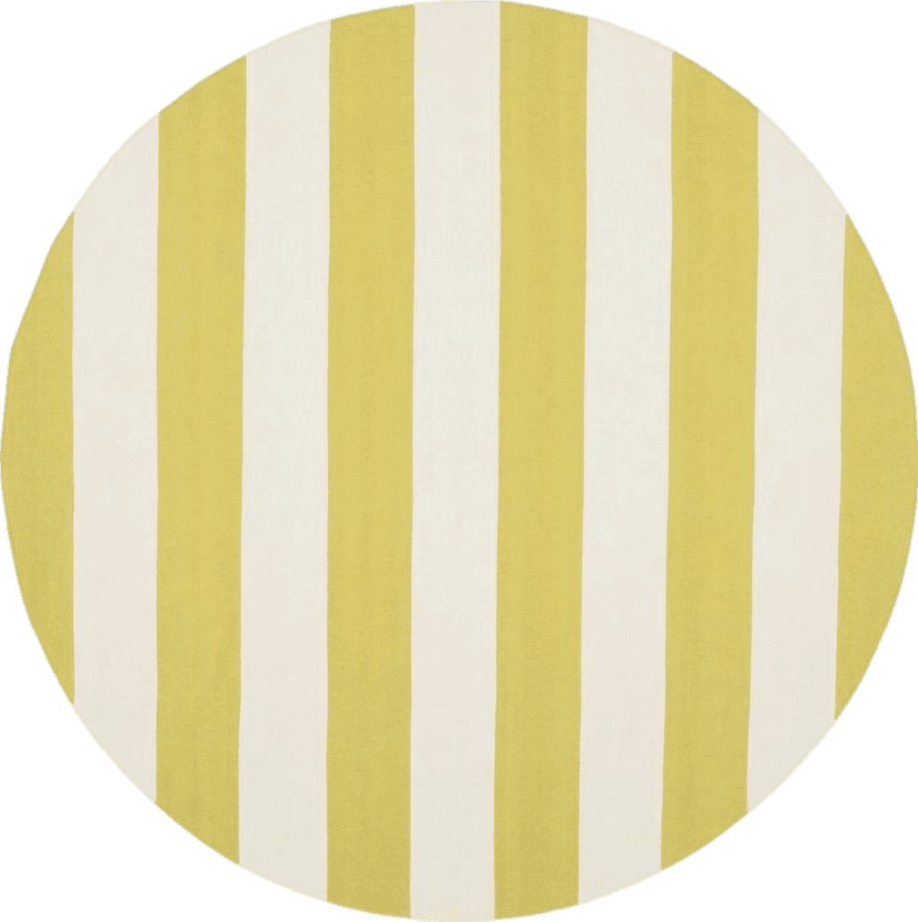 Brookvale Cotton Green/Ivory Area Rug Beachcrest Home Rug Size: Round 6'