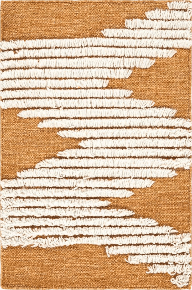 Terracotta Ashlynn Abstract Handwoven Wool Orange/Beige Area Rug Foundstone Rug Size ...