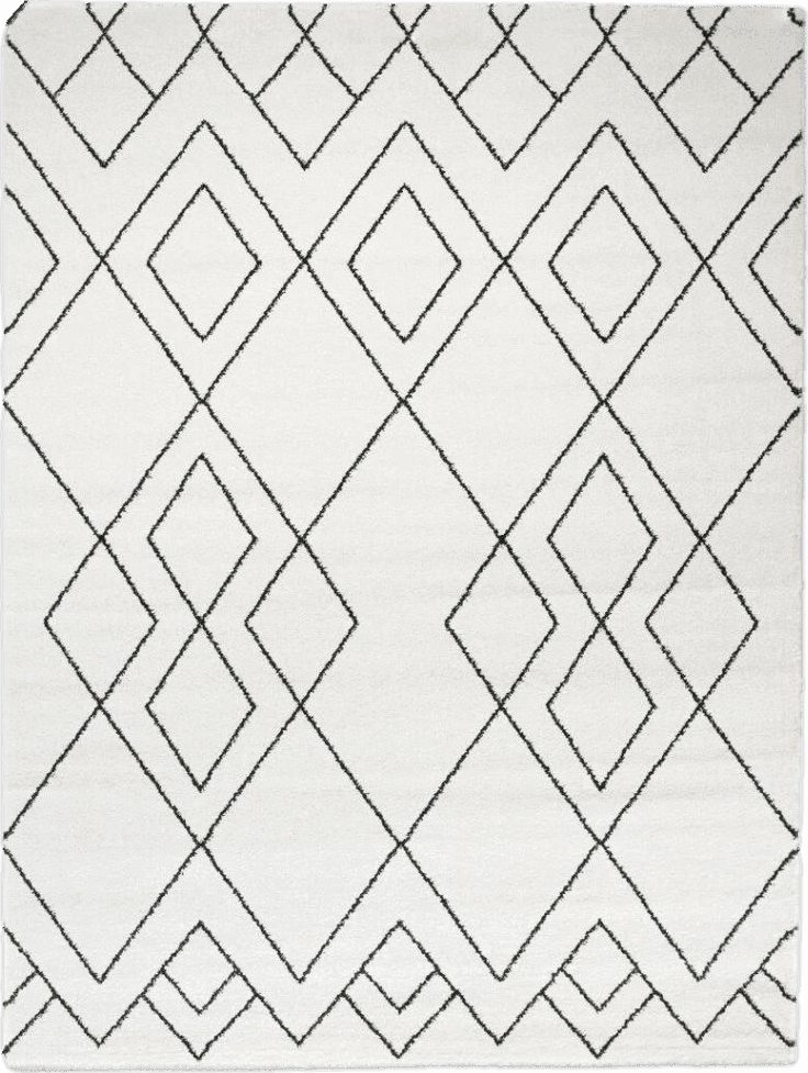 Elle Geometric Cream Area Rug BALTA Rugs Rug Size: Rectangle 4'4" x 6'