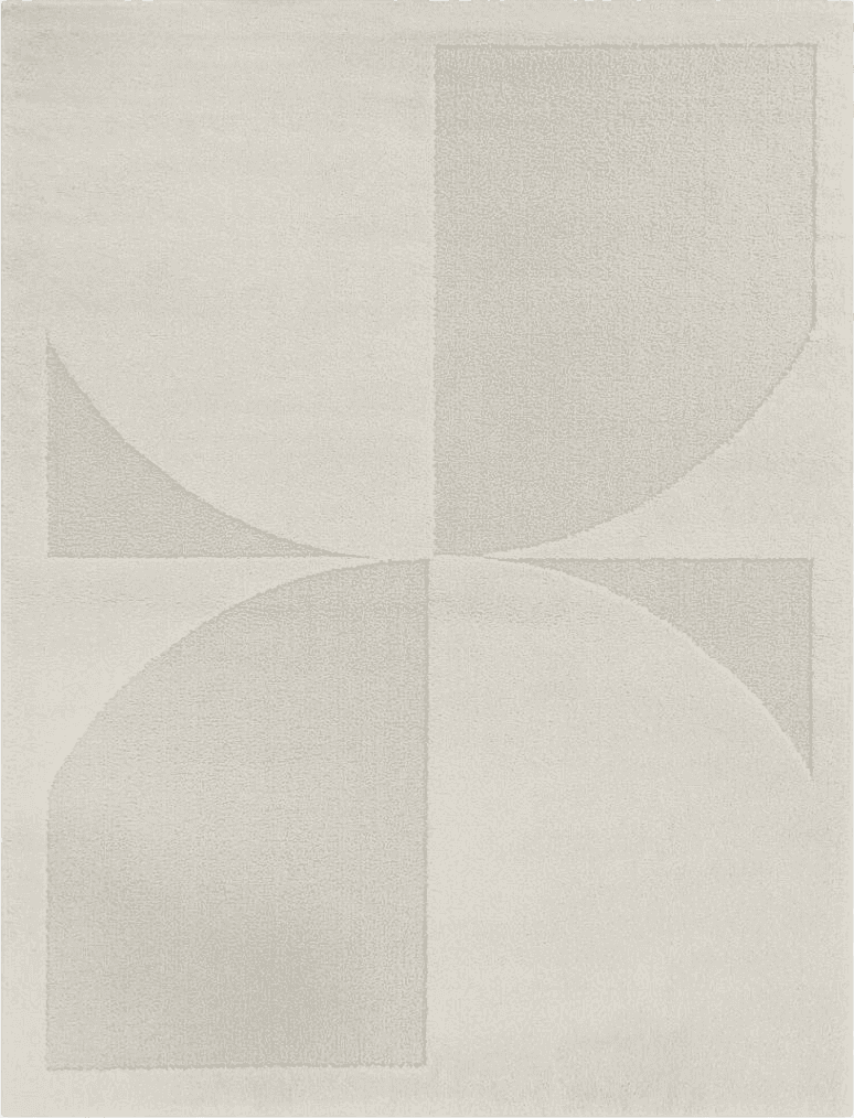 Mensa Cream Modern Geometric Area Rug Wade Logan Rug Size: Rectangle 5'3" x 7'