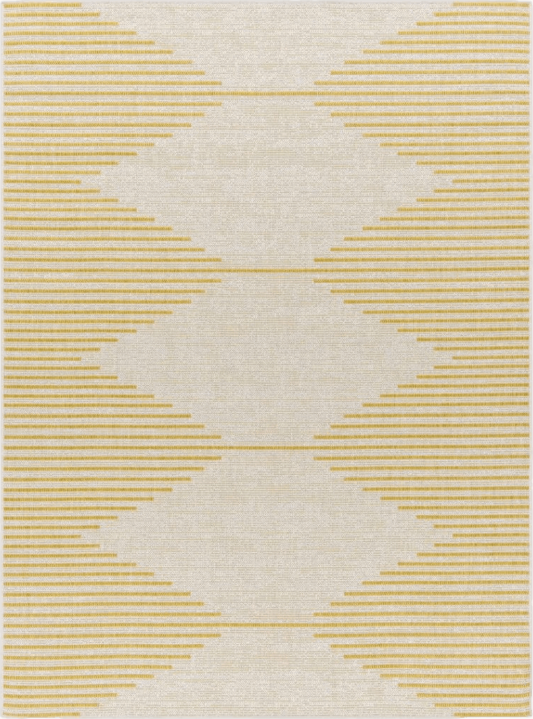 Geometric Yellow Raoul Geometric Yellow Indoor/Outdoor Area Rug Foundstone Rug Size: Rectangle 2' x 3'