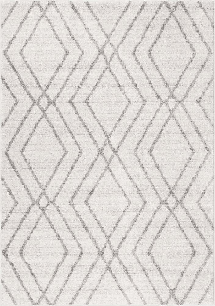 Gantz Geometric Ivory/Gray Area Rug Union Rustic Rug Size: Rectangle 4' x 6'