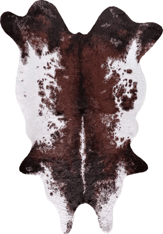 Cowhide 6x9 Faux Fur Cowhide Rug 5.6 x 7.3 ft, Cow Print Area Rug Cute Animal Printed Carpets for Bedroom Living Room Rustic Western Home Decor, No Shedding and Easy to Clean