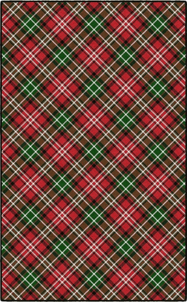 Christmas 5x8 Brumlow MILLS Christmas Plaid Washable Festive Print Holiday Area Rug for Living or Dining Room, Bedroom Carpet and Kitchen Rug, 5'x8', Multicolor