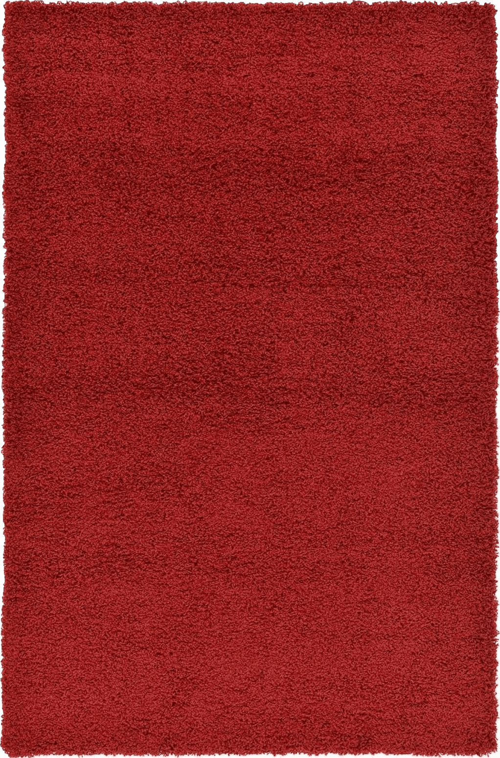 Doorway Unique Loom Solid Shag Collection Area Rug (4' 1" x 6' 1" Rectangle, Cherry Red)