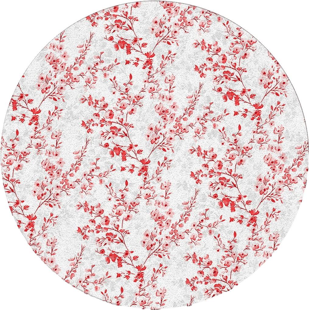 Christmas Red Flower Round Area Rug 3.3ft,Washable Outdoor Indoor Carpet Runner Rug for Bedroom,Kitchen,Bathroom,Living/Dining/Laundry Room,Office,Area+Rug Vintage Watercolor Fall Winter Leaves