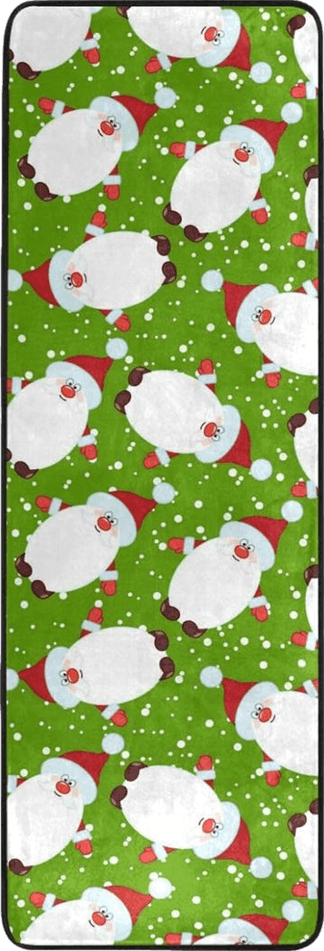 Cute Santa Claus Runner Rugs for Hallway Kitchen, Christmas Red Gnomes Washable Area Rug Non-Shedding Kitchen Mat Entry Carpet for Living Dining Playroom Nursery Laundry Bedside