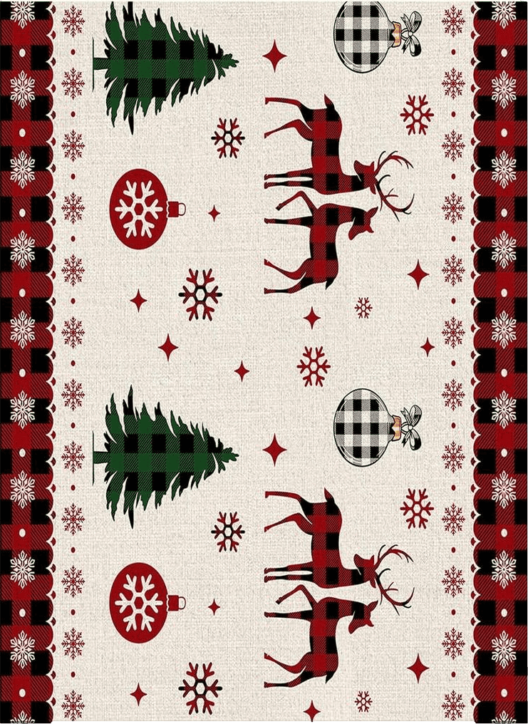 Area Rug 2x3 Feet, Snowflake Christmas Reindeer Christmas Rug, Rugs for Living Room Decor Bedroom Decor Kids Room, Non-Slip Living Room Rugs, Comrft Carpet Washable Rug