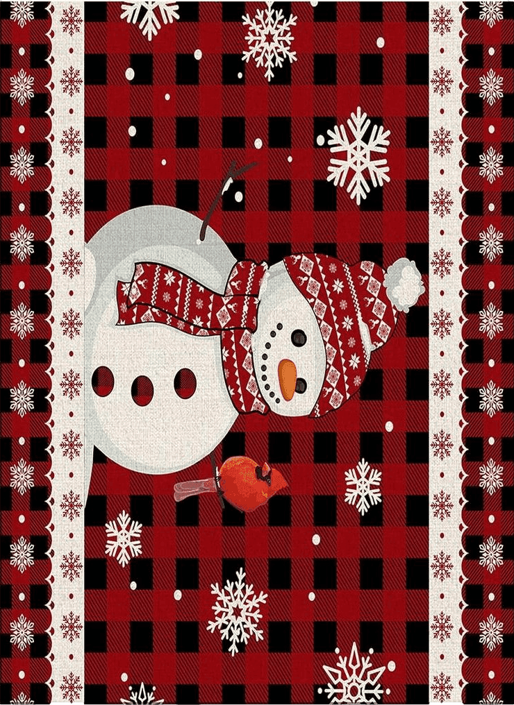 Area Rug 2x3 Feet, Snowflake Christmas Snowman Christmas Rug, Rugs for Living Room Decor Bedroom Decor Kids Room, Non-Slip Living Room Rugs, Comrft Carpet Washable Rug