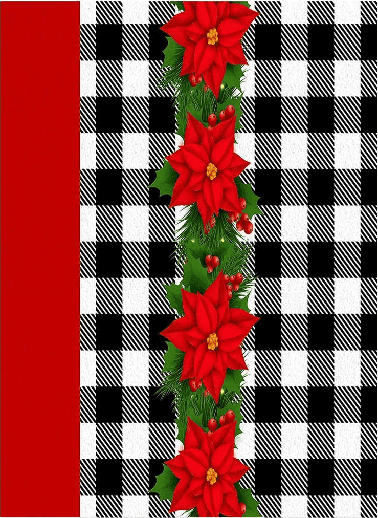 Area Rug, Berry Poinsettia Christmas Rug, 2x3 Feet Rugs for Living Room Bedroom Kids Room Kids Room Nursery Classroom, Non-Slip Comrft Carpet Washable Rug